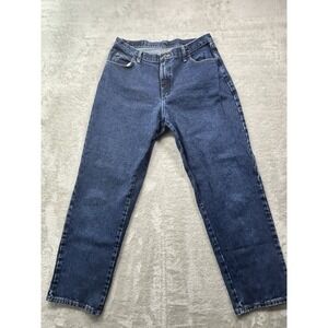 Women's Wrangler Blues WB101AD Size 18 x 30 Relaxed Fit‎ Blue Jeans Dark Wash